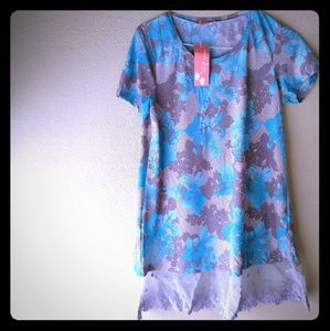 XL NWT blue and Brown tunic